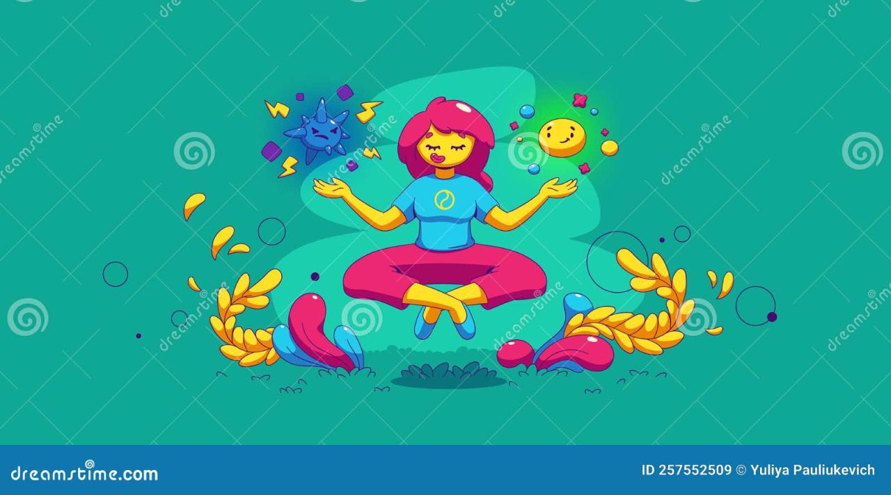 Emotional Balance Concept, Calm Woman Meditate Stock Vector ... Emotional Balance Concept, Calm Woman Meditate Stock Vector ...